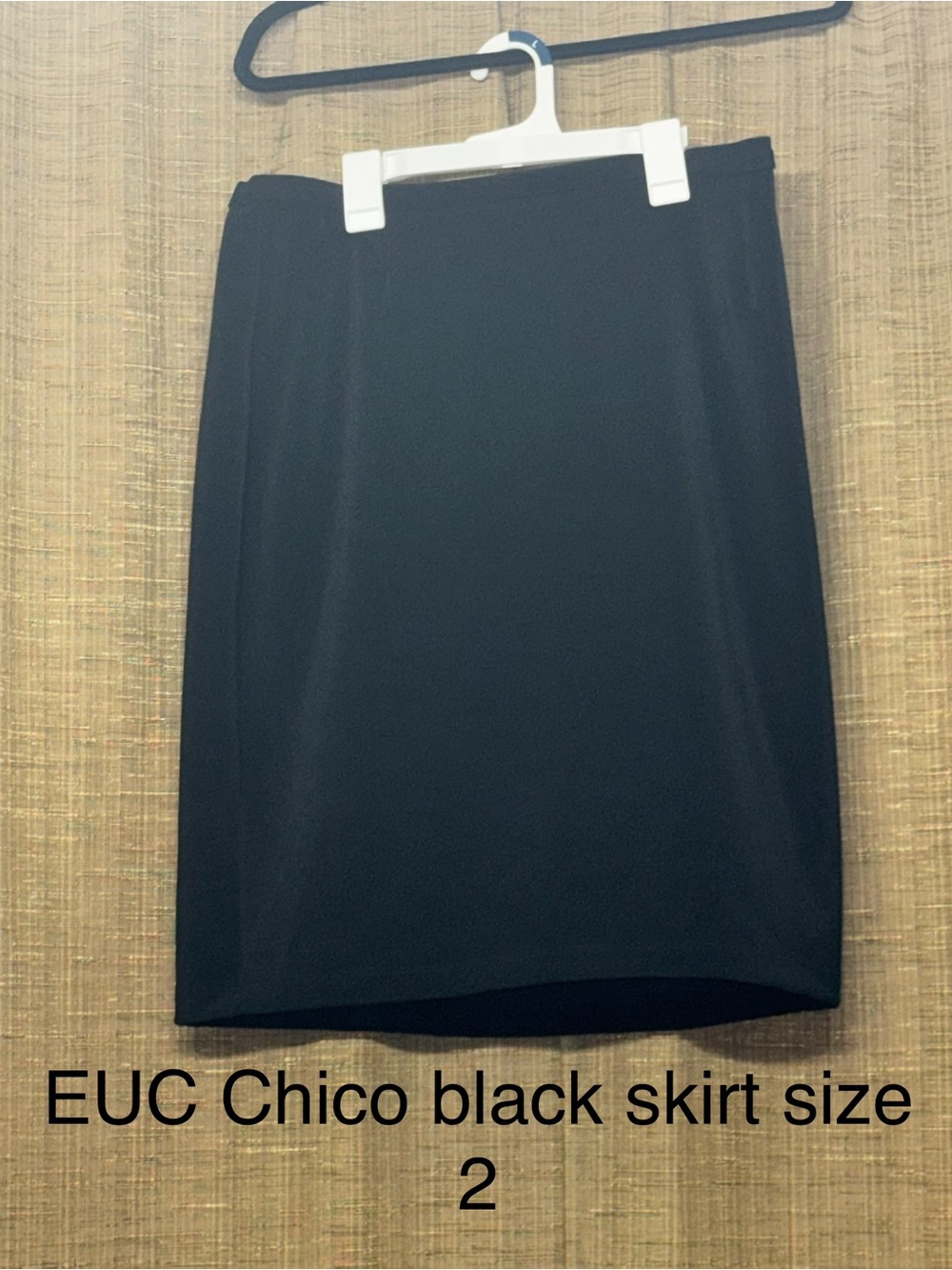 Chico's Sleek Black Pencil Skirt EUC